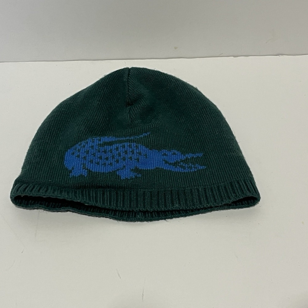 Lacoste Reversible Big Logo Wool Hat Beanie